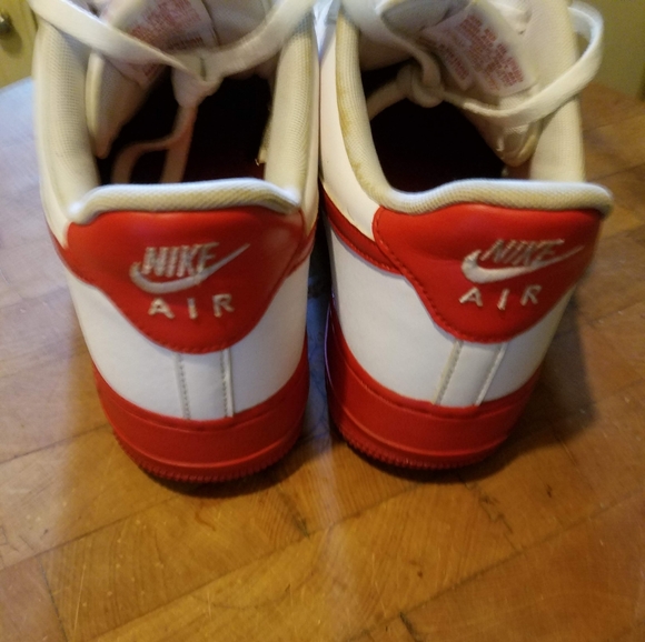 Nike Air Force 1 Retro Low White Red Sole Mens Shoes size 12 CK7663-102 A822 - Picture 6 of 7